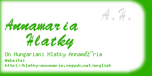 annamaria hlatky business card